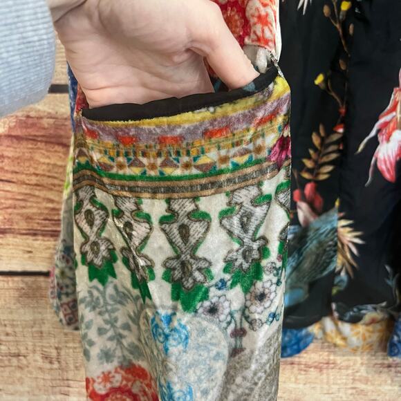 Johnny Was Gigi Velvet Patchwork Floral Kimono Blazer Jacket Cardi XS Fits S M L - Picture 5 of 9